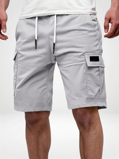 Men’s Elastic Waist Utility Cargo Shorts