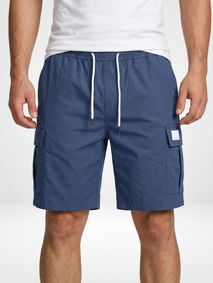 Men’s Elastic Waist Utility Cargo Shorts