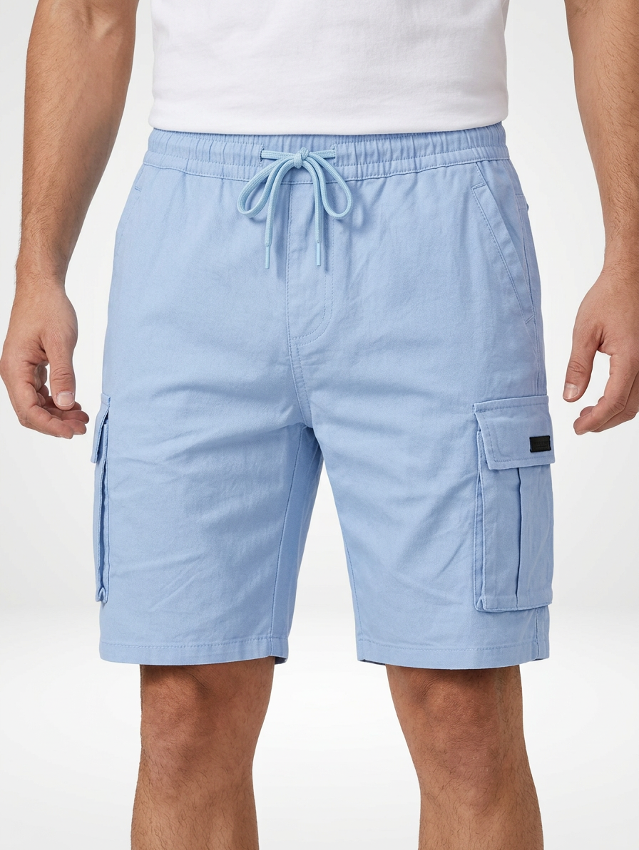 Men’s Loose Fit Drawstring Cargo Shorts