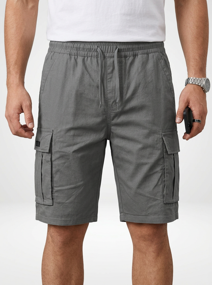 Men’s Loose Fit Drawstring Cargo Shorts