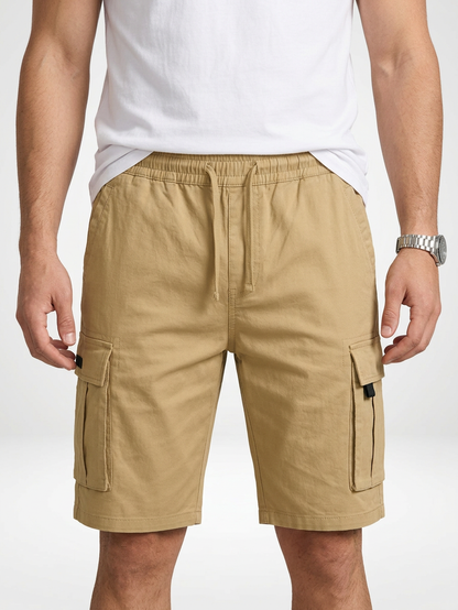Men’s Loose Fit Drawstring Cargo Shorts