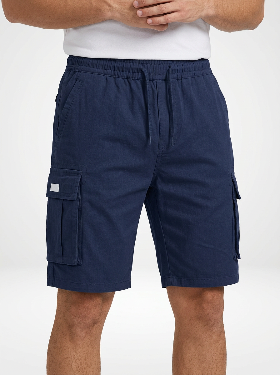Men’s Loose Fit Drawstring Cargo Shorts