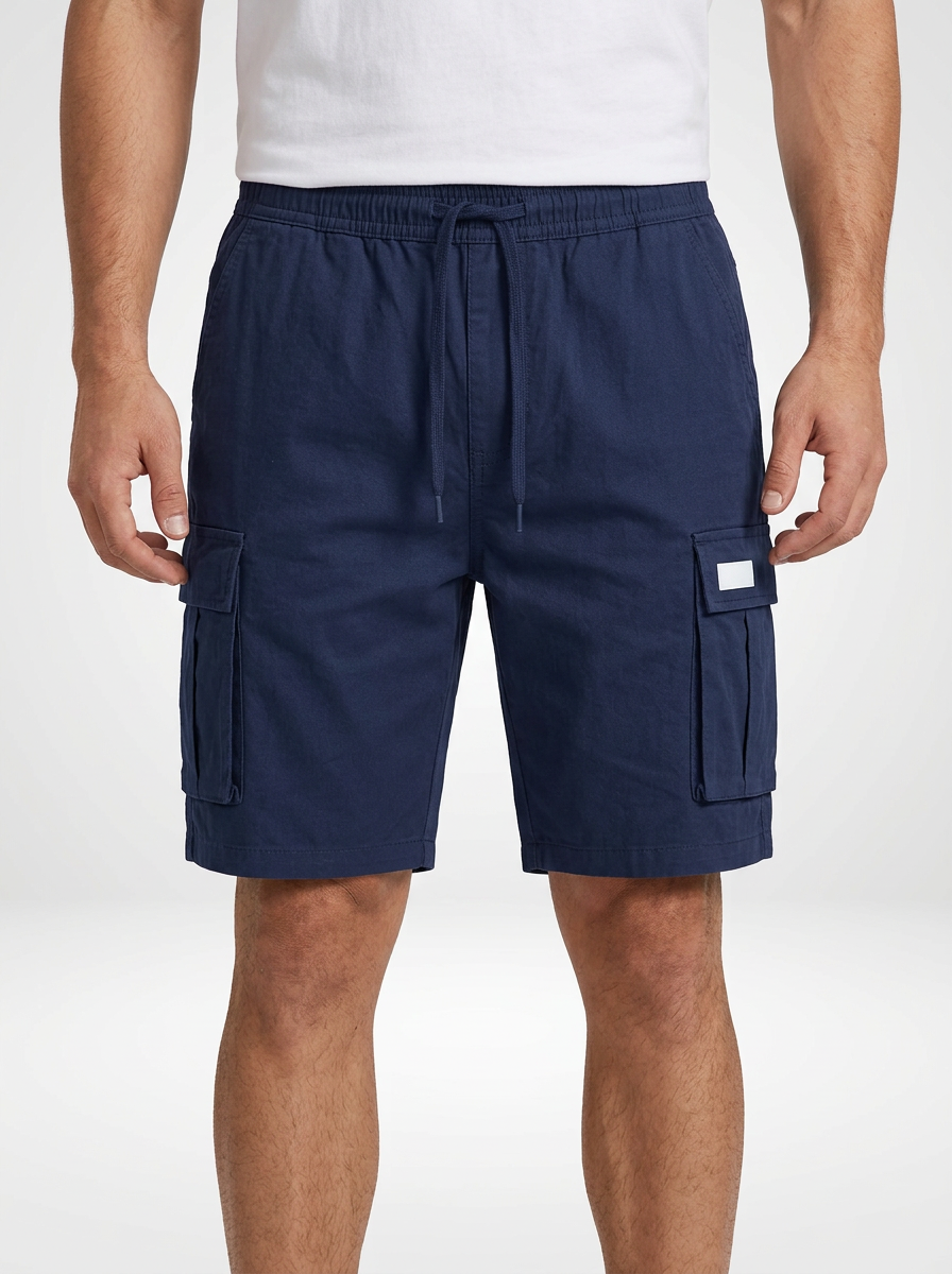 Men’s Loose Fit Drawstring Cargo Shorts