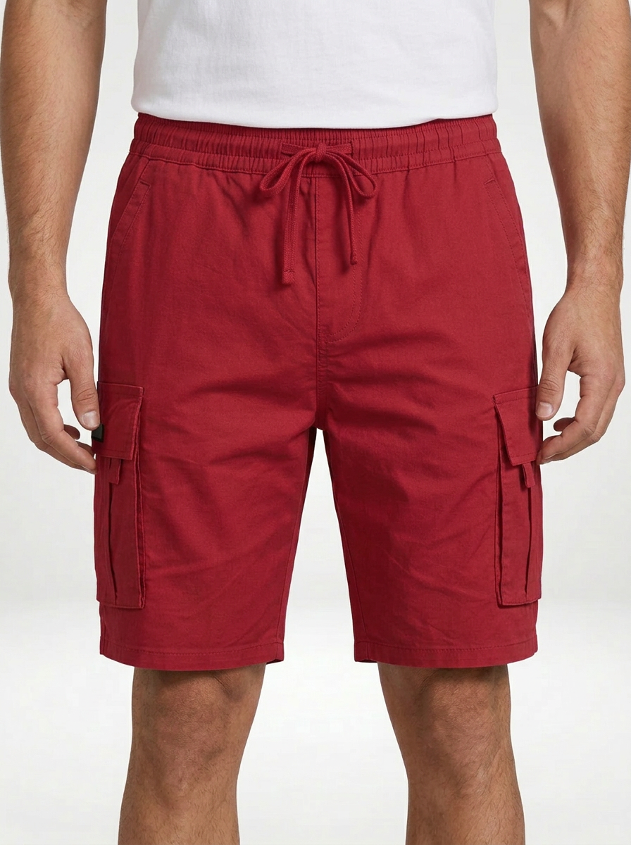 Men’s Loose Fit Drawstring Cargo Shorts
