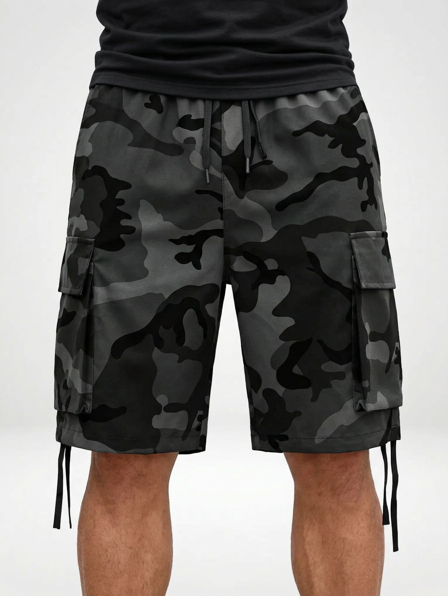 Men’s Oversized Camouflage Cargo Shorts