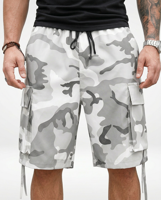 Men’s Oversized Camouflage Cargo Shorts