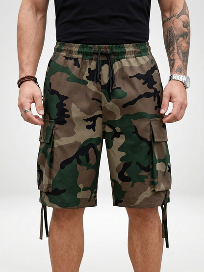 Men’s Oversized Camouflage Cargo Shorts