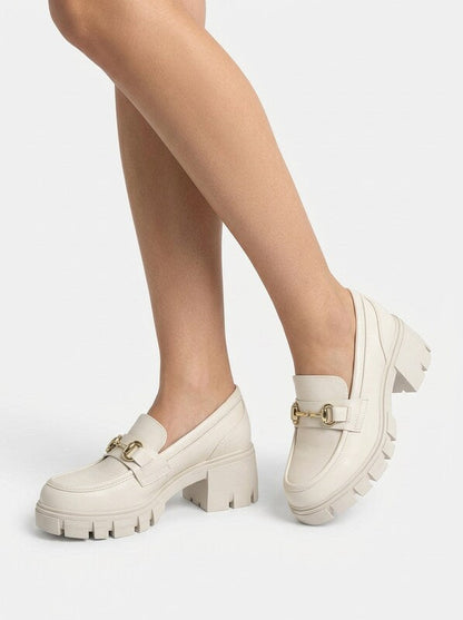 Women's Chunky Platform Round Toe Loafers