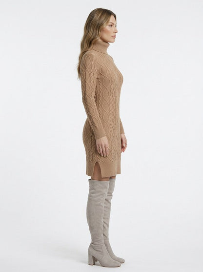 Women's A-Line Knit Sweater Mini Dress