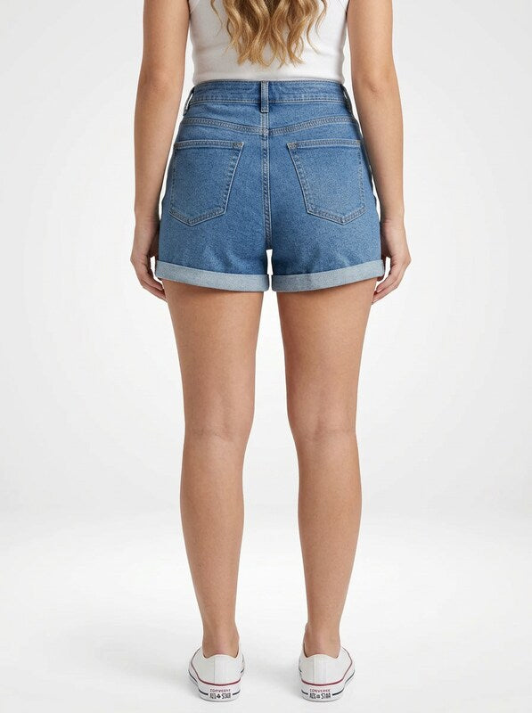 Women’s Slim Fit Denim Jeans Shorts High Stretch Fabric