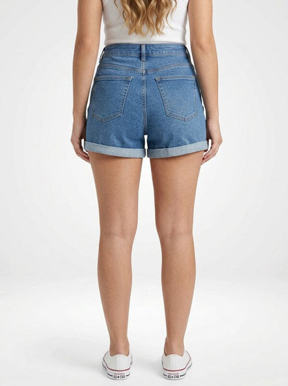 Women’s Slim Fit Denim Jeans Shorts High Stretch Fabric