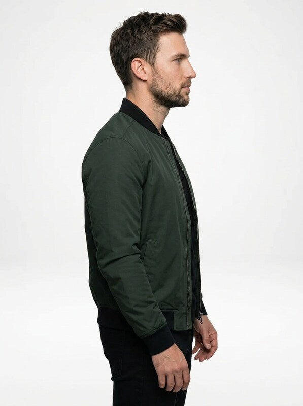 Men’s Tailored Zip Front Bomber Jacket