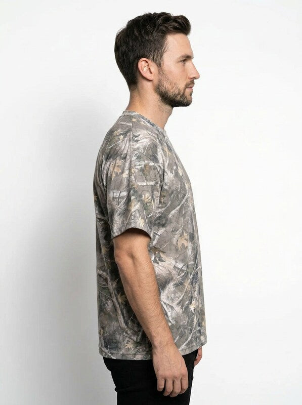 Men’s Camouflage Print Loose Fit Short Sleeve T Shirt