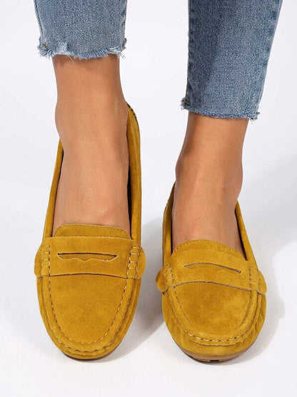 Women's Suede Knit Slip-On Flats