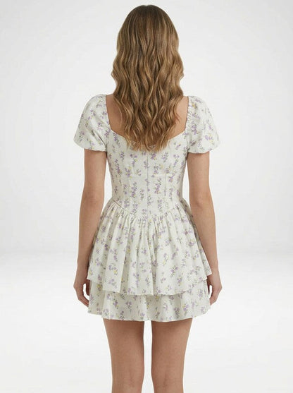 Summer Floral Corset Mini Dress