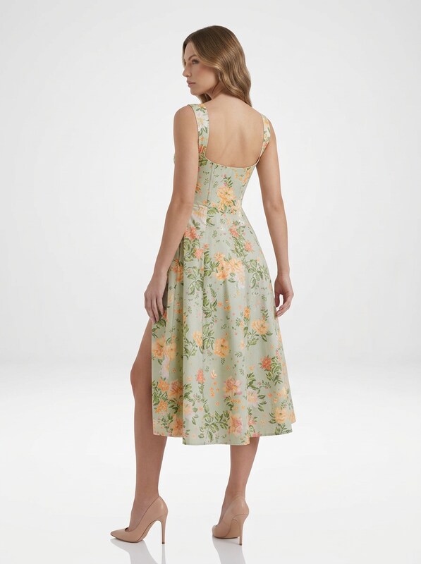 Floral Print Midi Dress