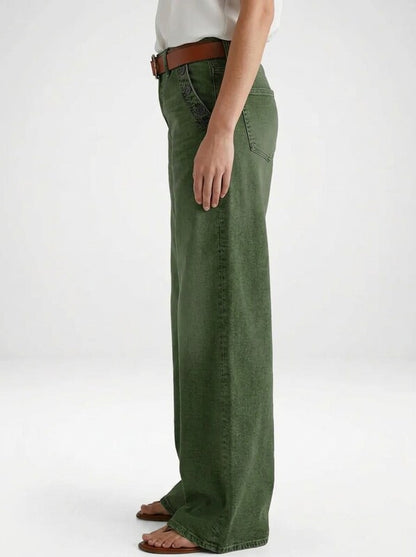 Women's Loose Fit Wide Leg Denim Jeans