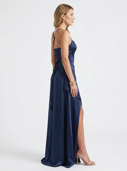 Women’s Navy Blue Formal Evening Maxi Dress