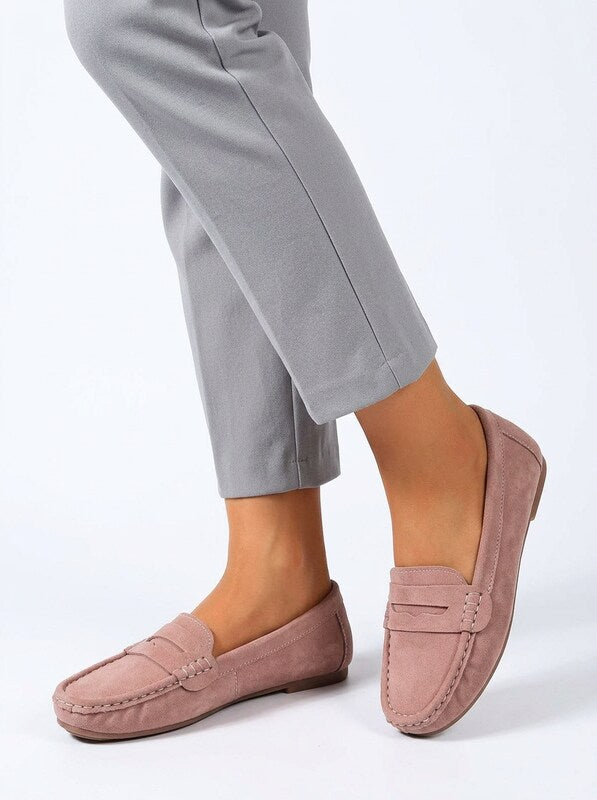 Women's Suede Knit Slip-On Flats