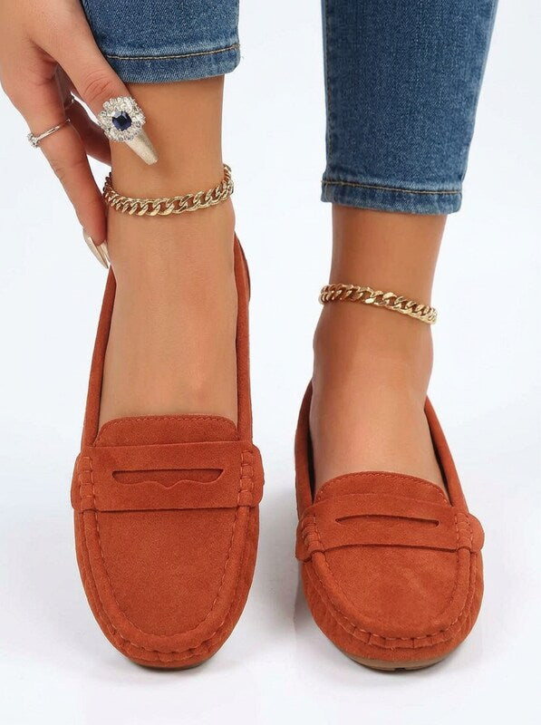 Women's Suede Knit Slip-On Flats