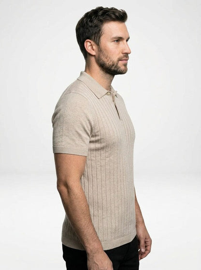 Men’s Ribbed Cotton Polo Tee