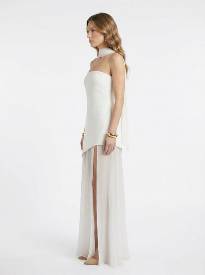 Asymmetrical Wedding Guest Maxi Dress