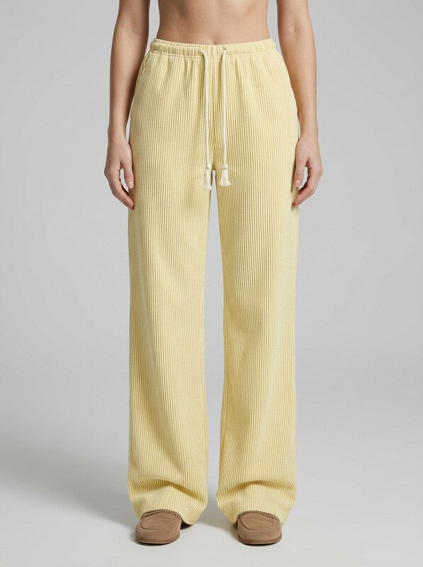 Women's Cotton Drawstring Straight Leg Pants