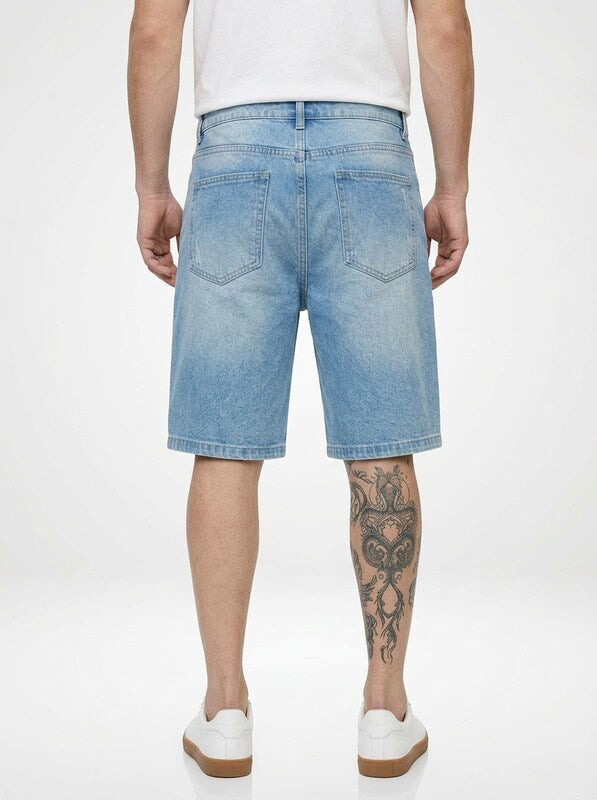Bermuda Denim Jeans Shorts Men’s Loose Fit