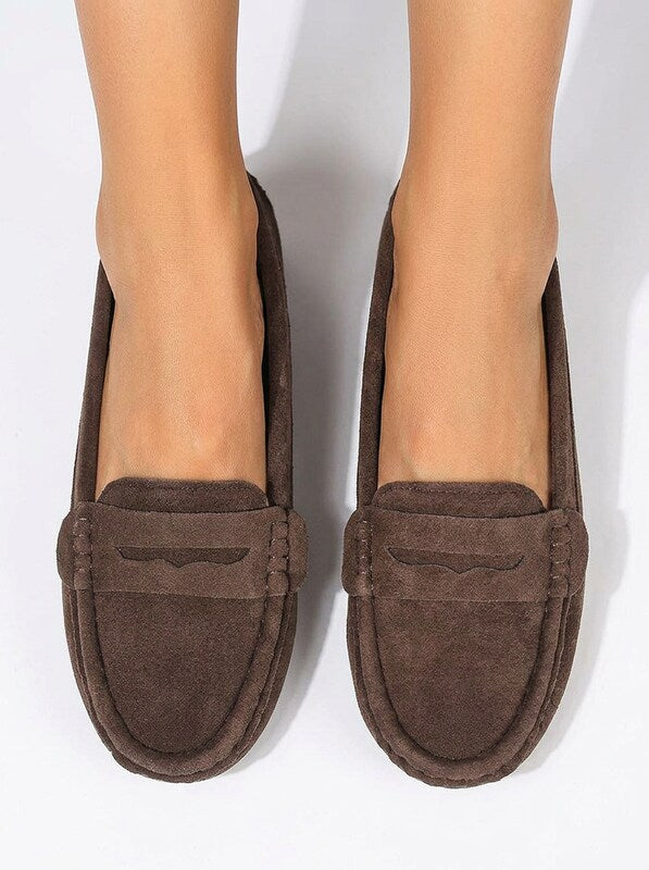 Women's Suede Knit Slip-On Flats
