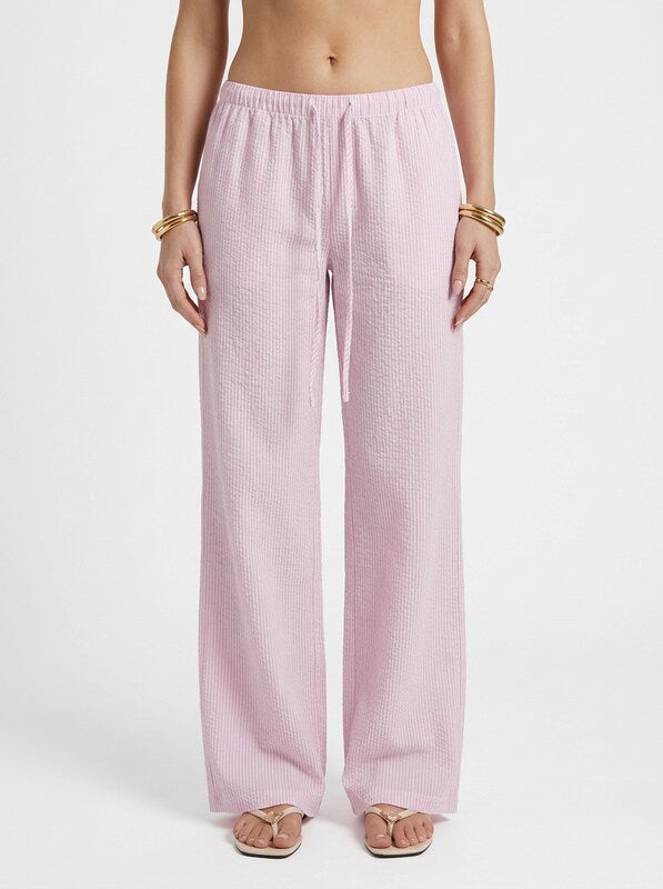 Women's Cotton Drawstring Straight Leg Pants