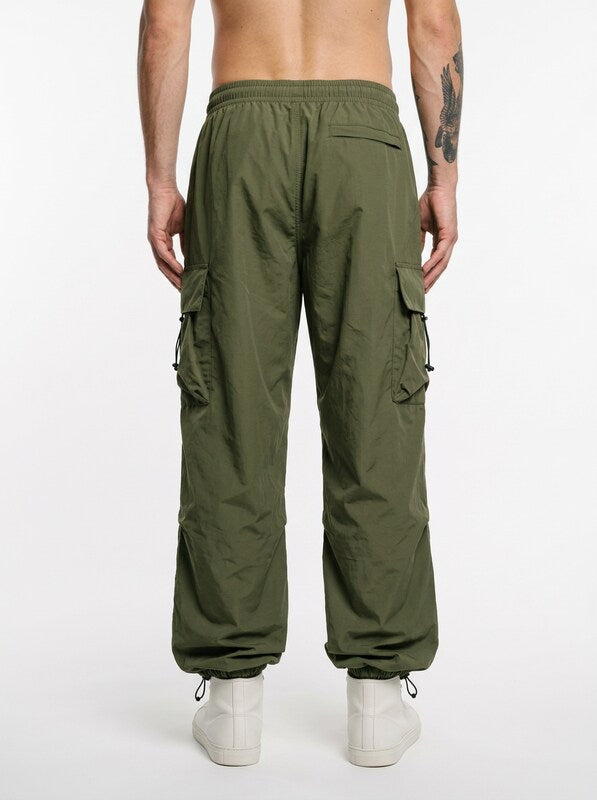 Men’s Relaxed Fit Cargo Pants with Drawstring Waist