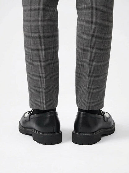 Men's Fringe Detail Thick Sole Oxford Shoes