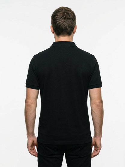 Men’s Solid Color Short-Sleeve Polo Shirt Featuring Chest Pocket