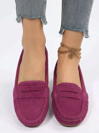 Women's Suede Knit Slip-On Flats