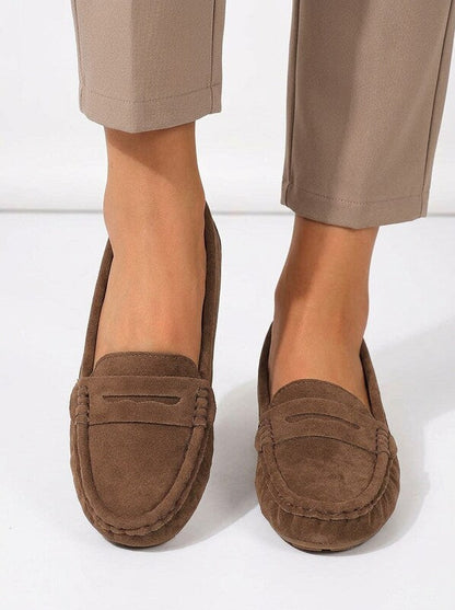 Women's Suede Knit Slip-On Flats