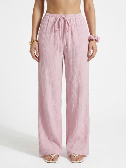 Women's Drawstring Wide Leg Pants