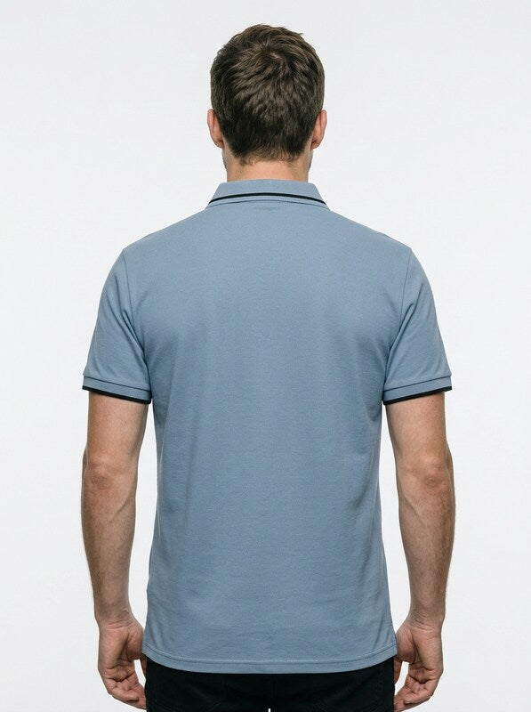Elegant Contemporary Men’s Short-Sleeve Business Polo Shirt
