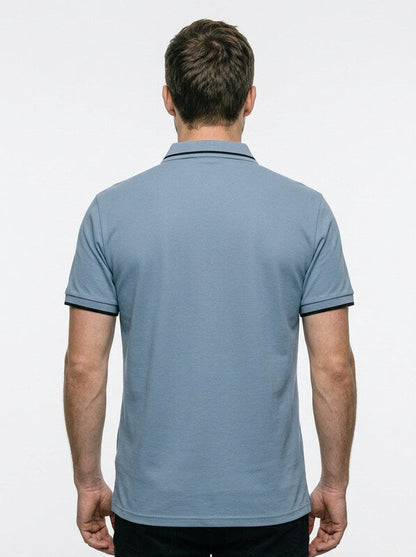 Elegant Contemporary Men’s Short-Sleeve Business Polo Shirt
