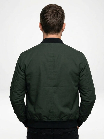 Men’s Tailored Zip Front Bomber Jacket
