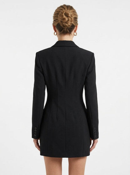 Single Breasted Lapel Blazer Dress