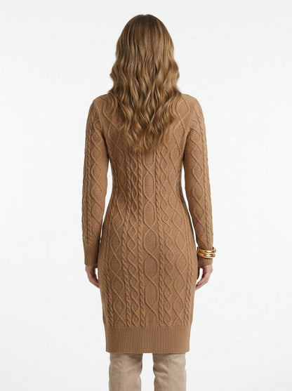Women's A-Line Knit Sweater Mini Dress
