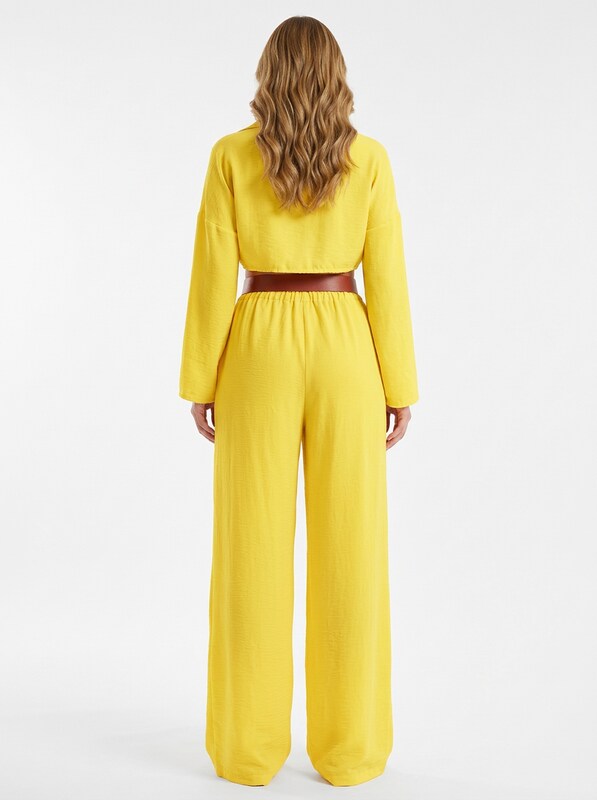 Women's Linen Front Tie Beach Trousers