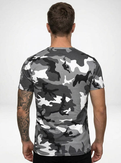 Men's Camouflage Crew Neck Short Sleeve T-Shirt with Street Fit
