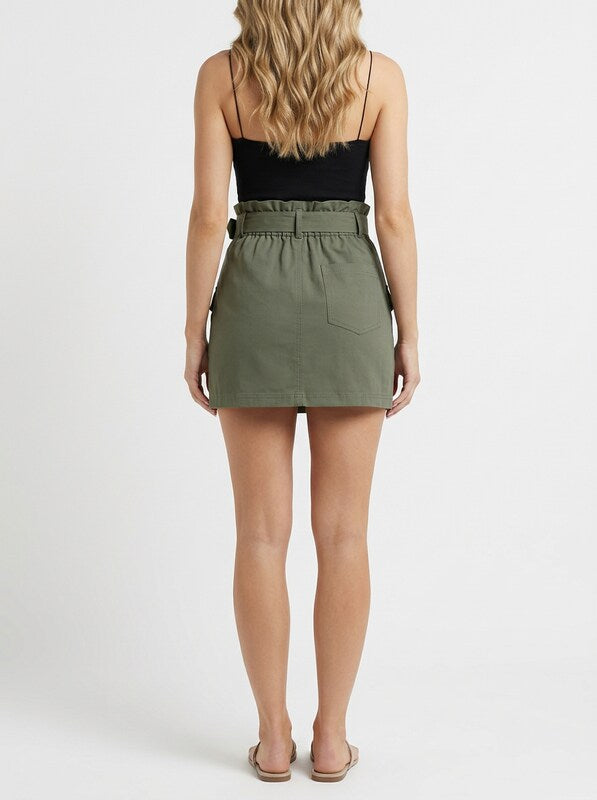High Waisted Structured Mini Skirt for Women