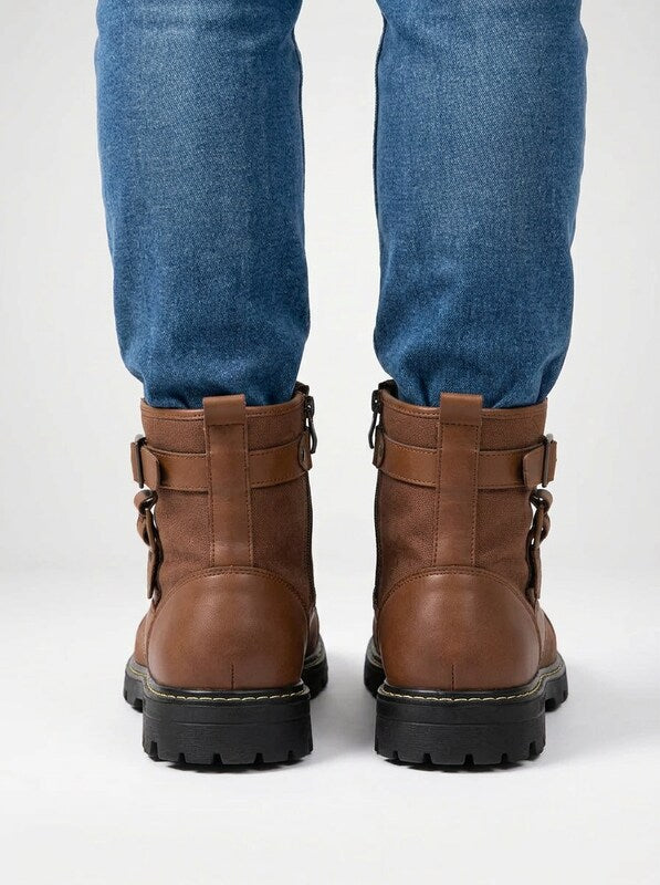 Men’s Combat Boots Mid Top Lace Up