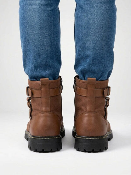 Men’s Combat Boots Mid Top Lace Up