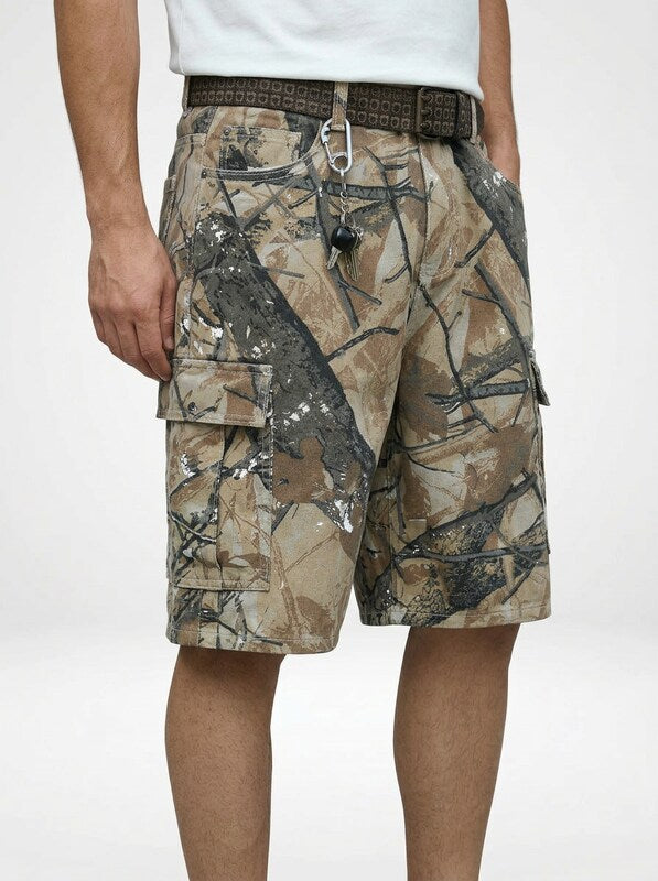 Men’s Camouflage Denim Cargo Shorts