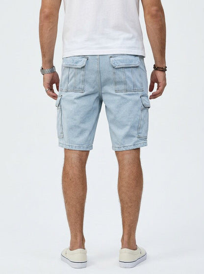 Men’s Cargo Denim Jeans Shorts Regular Fit