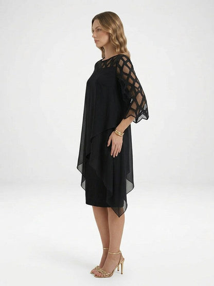 Chiffon Overlay Midi Dress