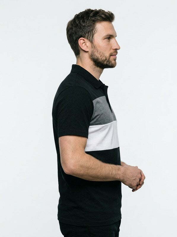 Men’s Contemporary Contrast Short-Sleeve Polo Shirt